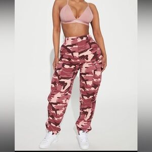 Pink Cargo Camo Pants